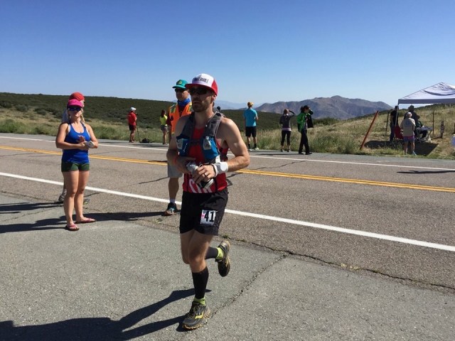Predator-Prey. Ben Bucklin on the hunt, rolling through Pioneer Mail, mile 72. Photo Credit:  Billy Yang